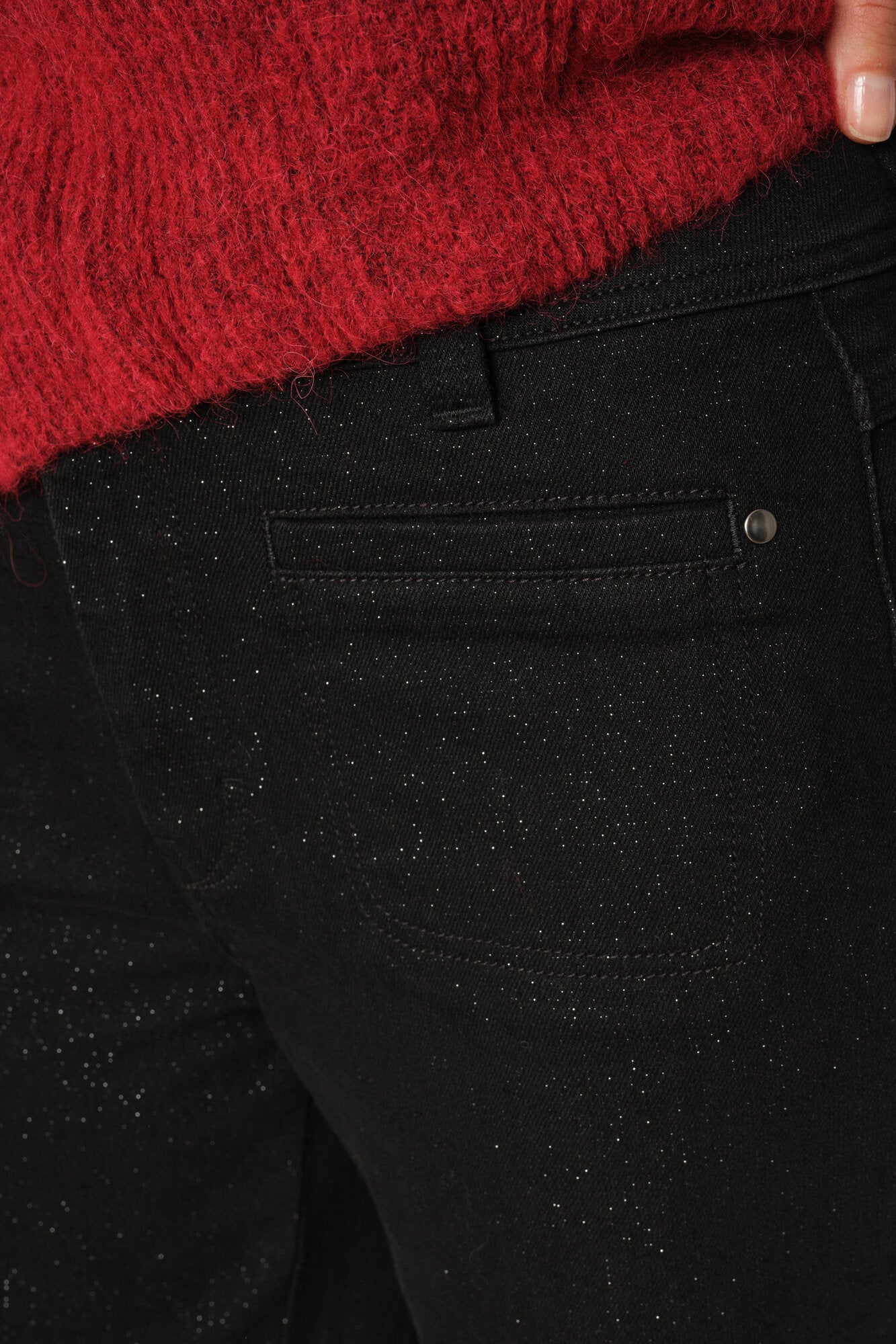 Soey Shimmer jeans - sort/glitter